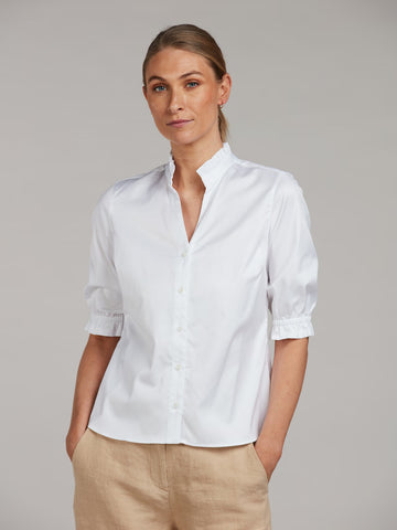 Lilith blouse w/lace, SS26, White