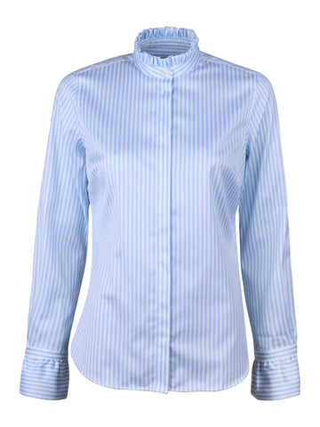 Darya shirt SS/26, striped frill collar