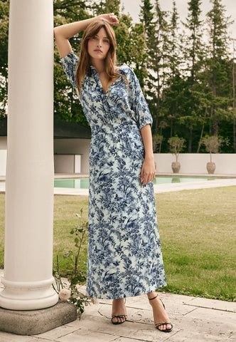 CelinaDea long silk skirt SS/26, Royal Garden