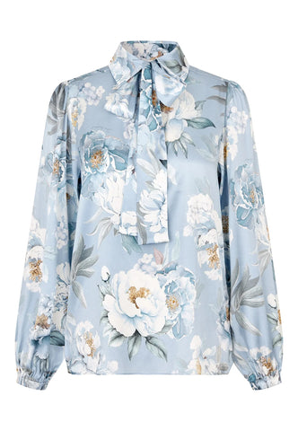 AnnabelleDea silk blouse w/bow, SS26, Paeonia