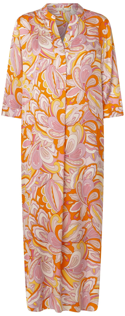 CS long silk dress, SS25, Sally pink