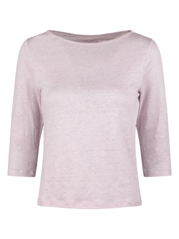 Stenstrøms hør T-shirt basic 3/4, Rosa