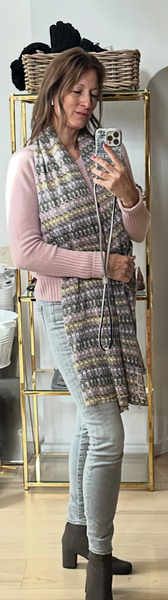 Hemisphere cashmere scarf, 90X200, fluffy multi