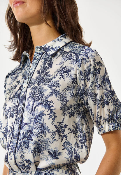 VioletaDea silk shirt SS/26, Royal Garden