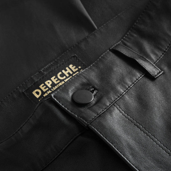Bootcut leather pants aw/26, Black