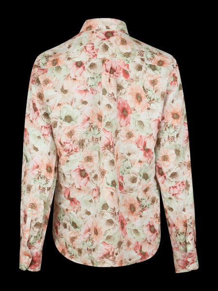 Siri linen shirt SS/26, blomsterprint
