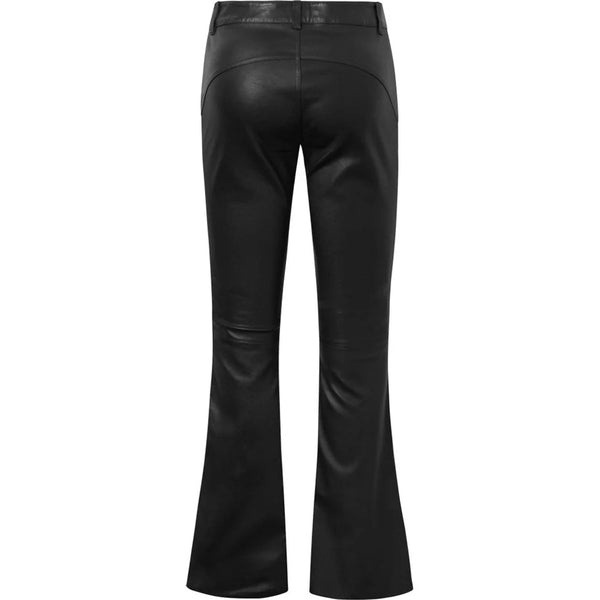 Bootcut leather pants aw/26, Black