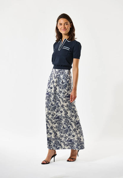 CelinaDea long silk skirt SS/26, Royal Garden