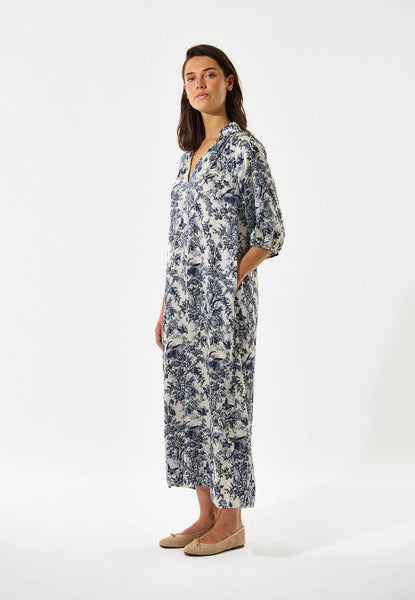 SabrinaDea silk dress SS/26, Royal garden