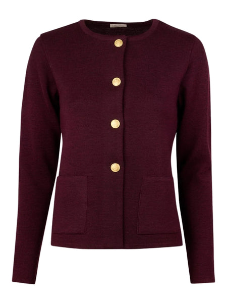Stina cardi AW/26, bourgogne