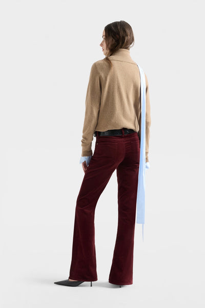 7 the leggy bootcut velvet, AW26, Burgundy