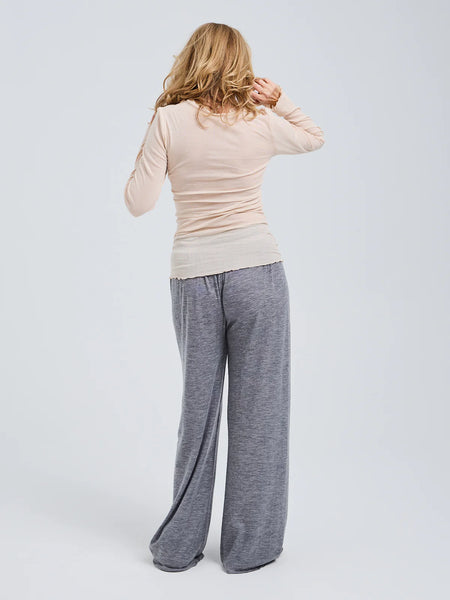 SB Cotton blouse L/S, basic, nude