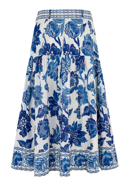 PetrineDea linen skirt, printet