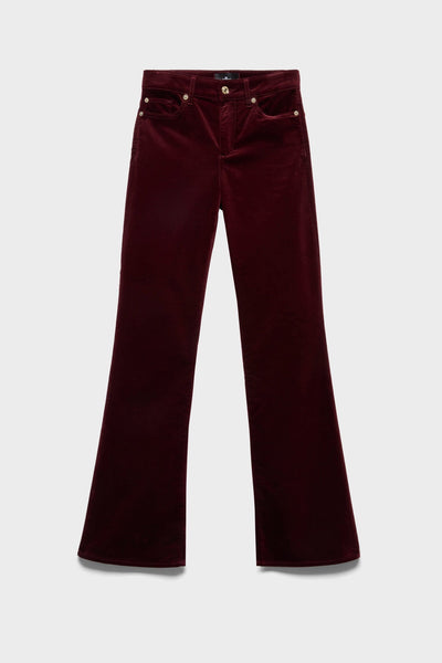7 the leggy bootcut velvet, AW26, Burgundy