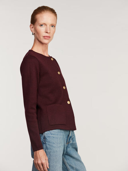 Stina cardi AW/26, bourgogne