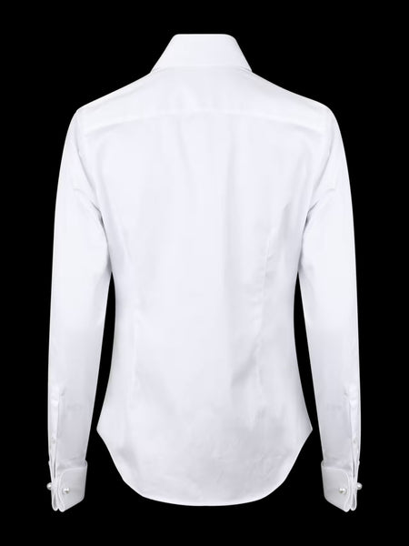 Melissa shirt w/pearl AW26, white