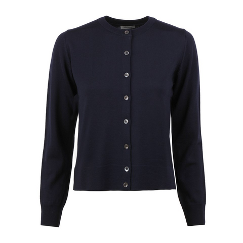 Sigrid merino cardi, Navy AW23
