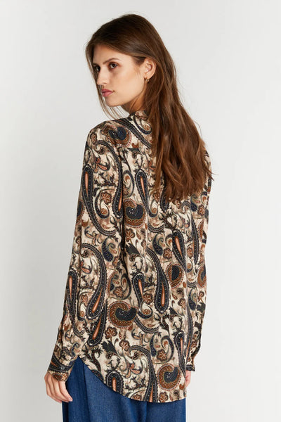 Heartmade Maple silk shirt AW26, paisley