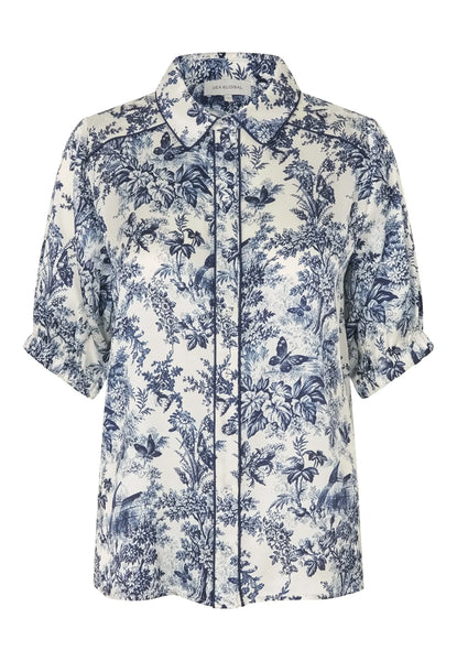 VioletaDea silk shirt SS/26, Royal Garden