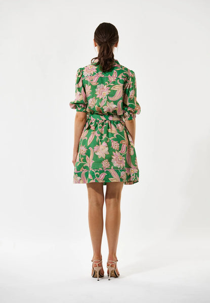 MaryDea short dress, Paisley green