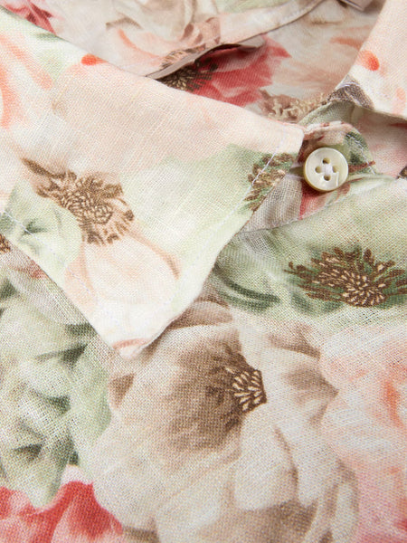 Siri linen shirt SS/26, blomsterprint