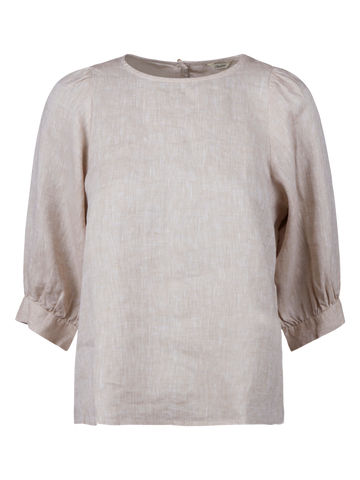 Carmen linen blouse ss24, beige