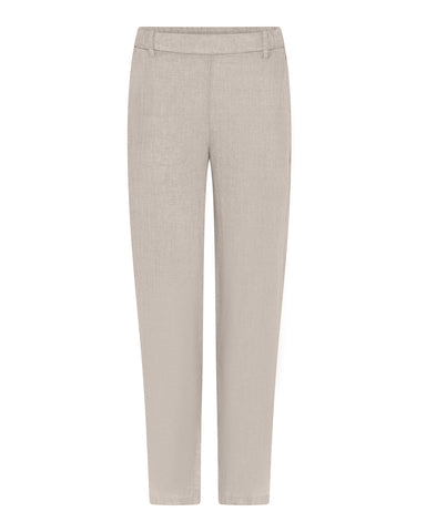 Babett long linen pants, SS24, sandfarvet