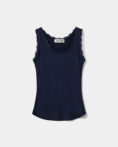 SS top m/blonde, Navy