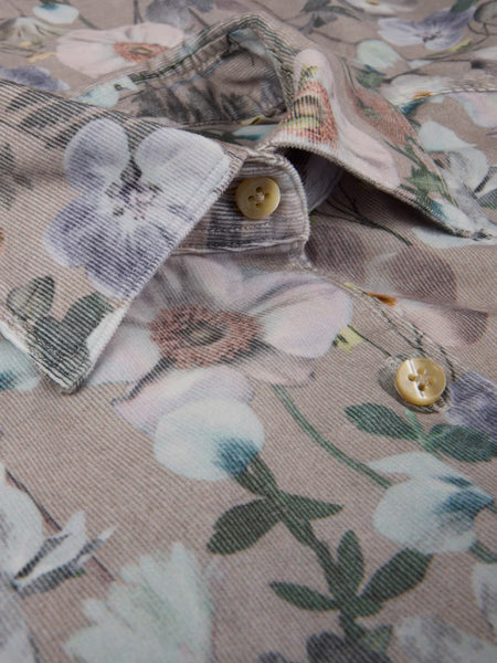 Siri babyfløjls skjorte, blomstret