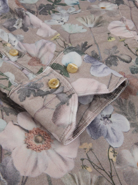 Siri babyfløjls skjorte, blomstret