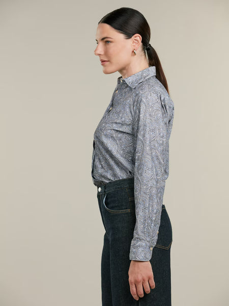 Siri babyfløjls skjorte, Aw25, Paisley