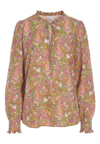 Ina blouse, Petal Parakeet SS23