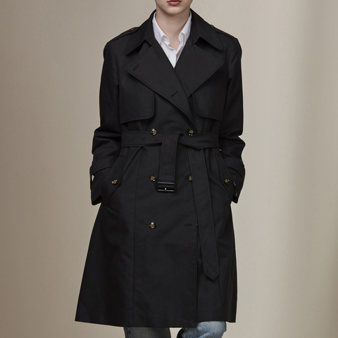 Strenströms Everly Trench Coat, Black SALE